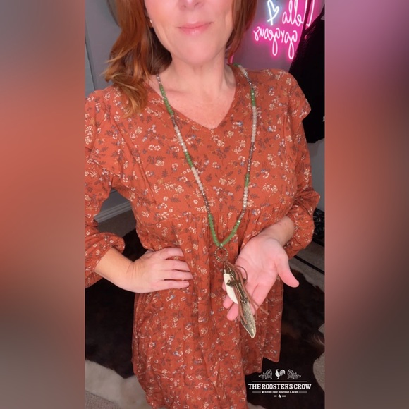 West & Co Long Necklace w/ Cross, Tooth and Feather Charms - Picture 2 of 6